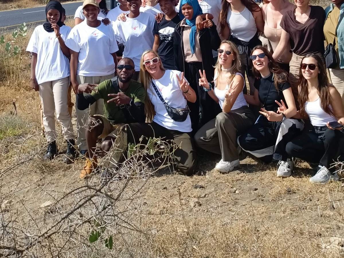 Group at the Beesley's Lark conservation sign